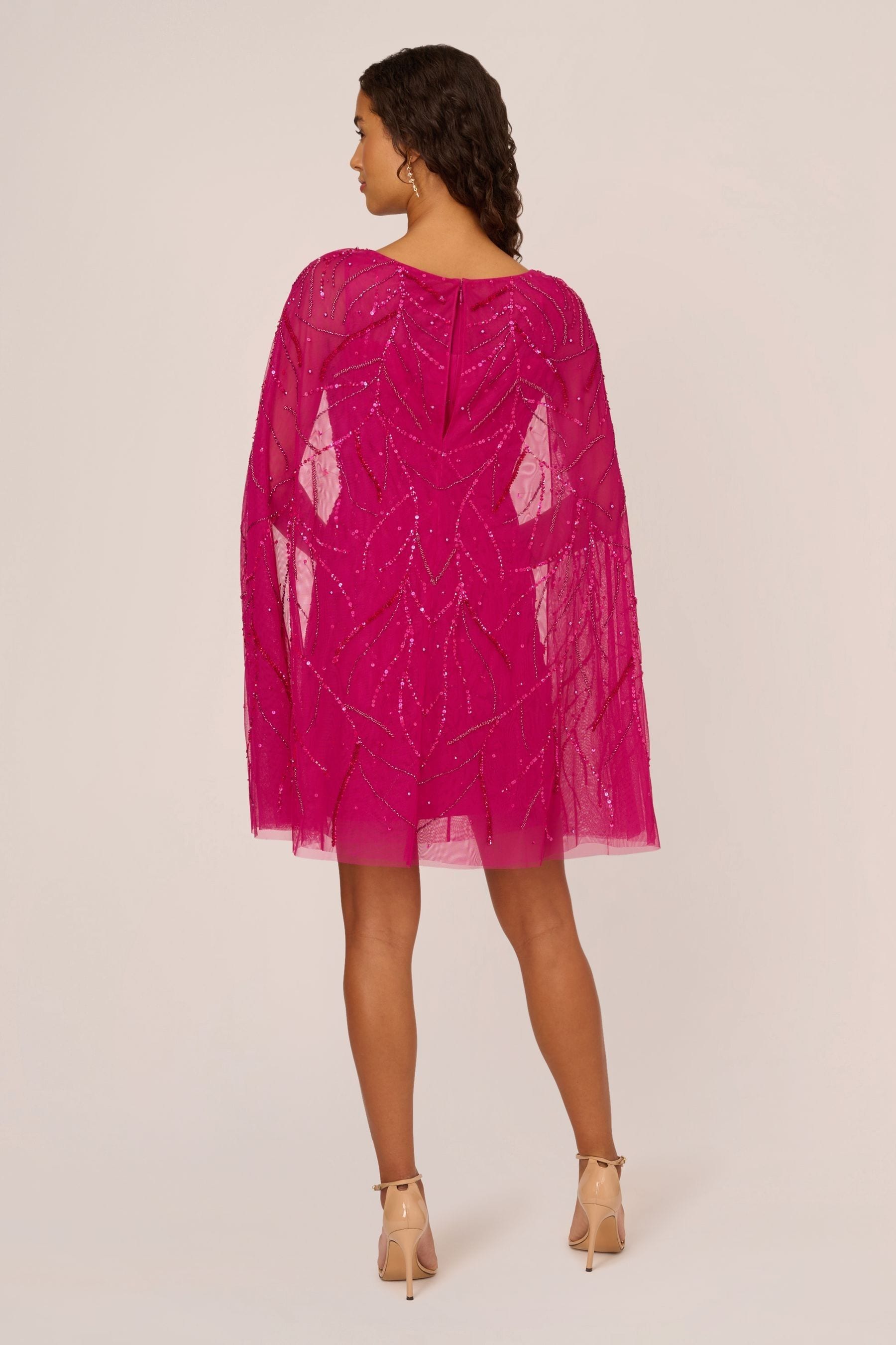 Short cape sleeve dress deals