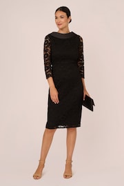 Adrianna Papell Roll Neck Sheath Black Dress - Image 4 of 7