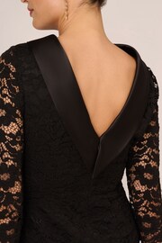 Adrianna Papell Roll Neck Sheath Black Dress - Image 6 of 7