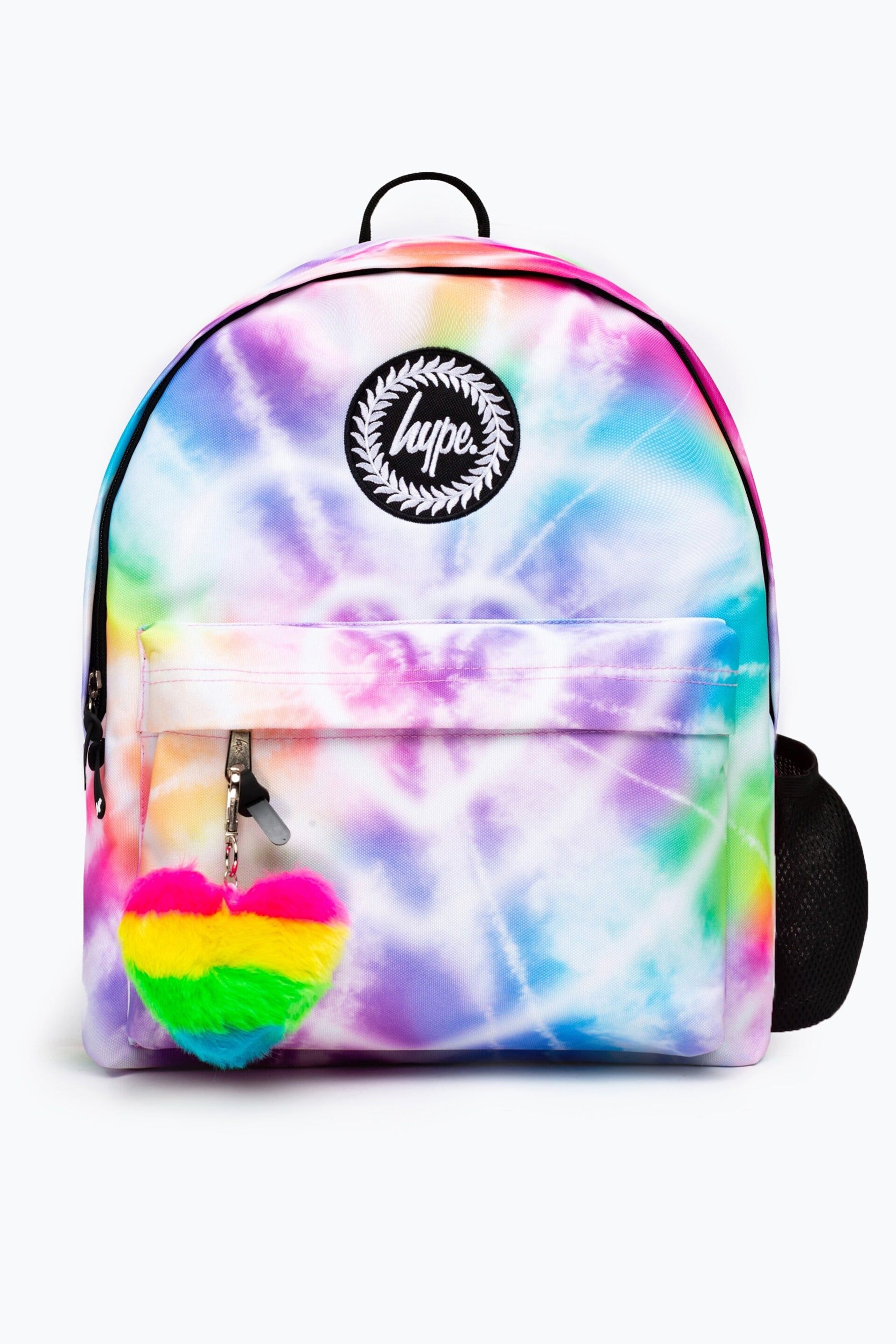 Hype. Rainbow Heart Tie Dye Backpack - Image 1 of 9