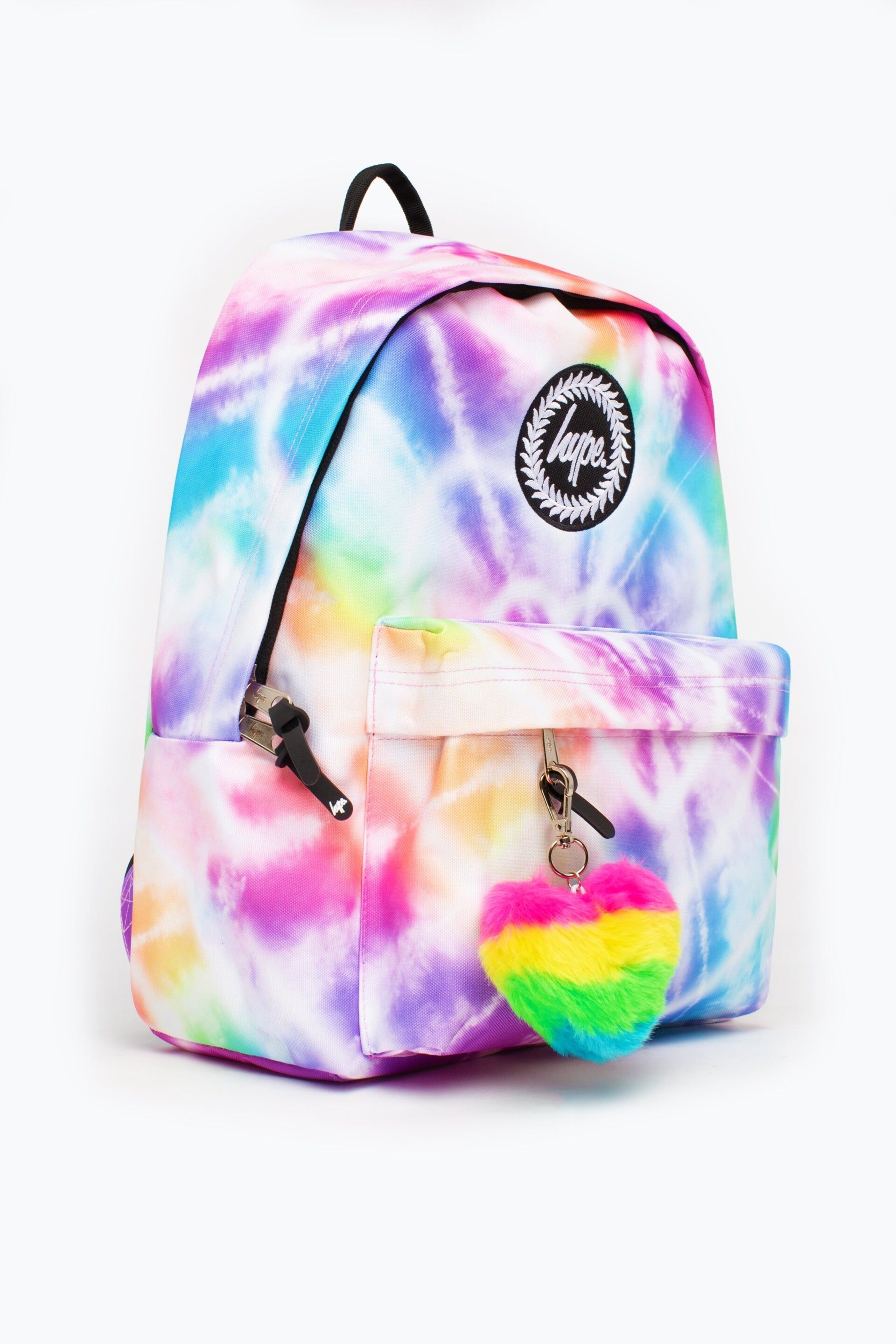 Hype. Rainbow Heart Tie Dye Backpack - Image 4 of 8