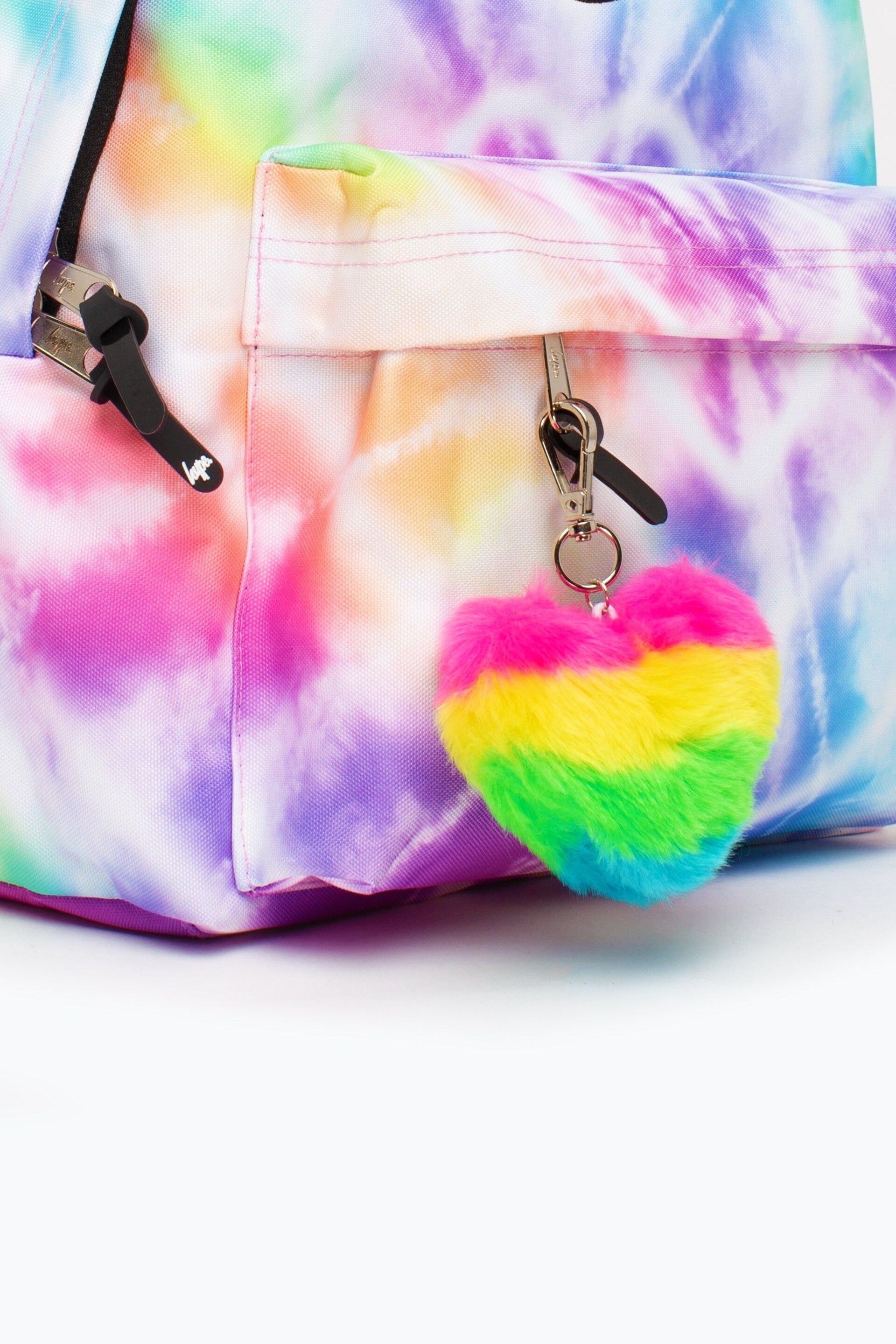 Hype. Rainbow Heart Tie Dye Backpack - Image 5 of 9