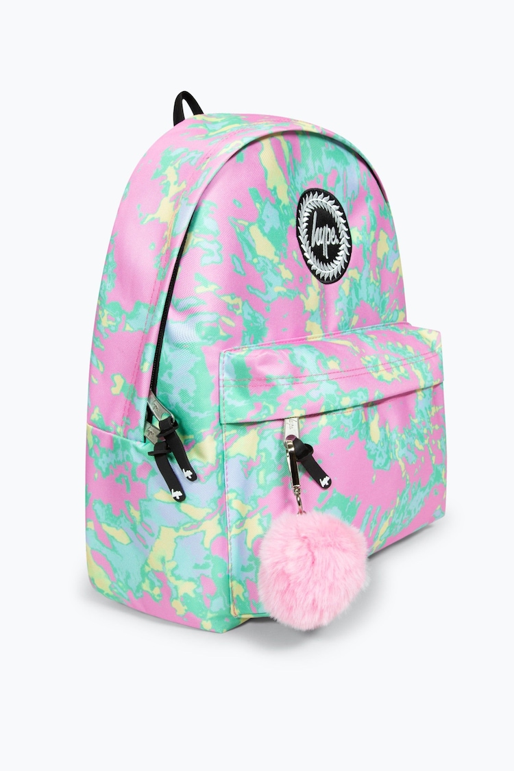 Hype. Kids Pink Pastel Tie Dye Backpack - Image 2 of 13