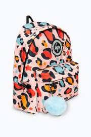 Hype. Peach Star Leopard Badge Backpack - Image 1 of 8