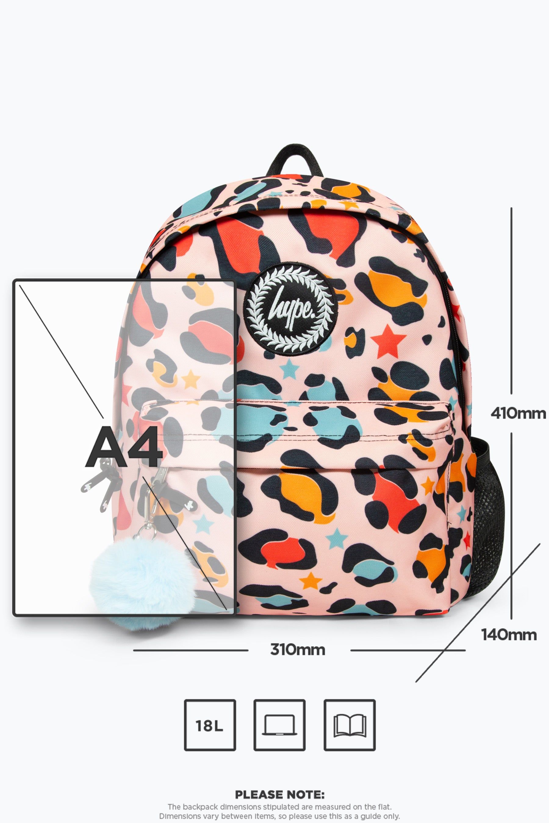 Buy Hype. Peach Star Leopard Badge Backpack from the Next UK online shop