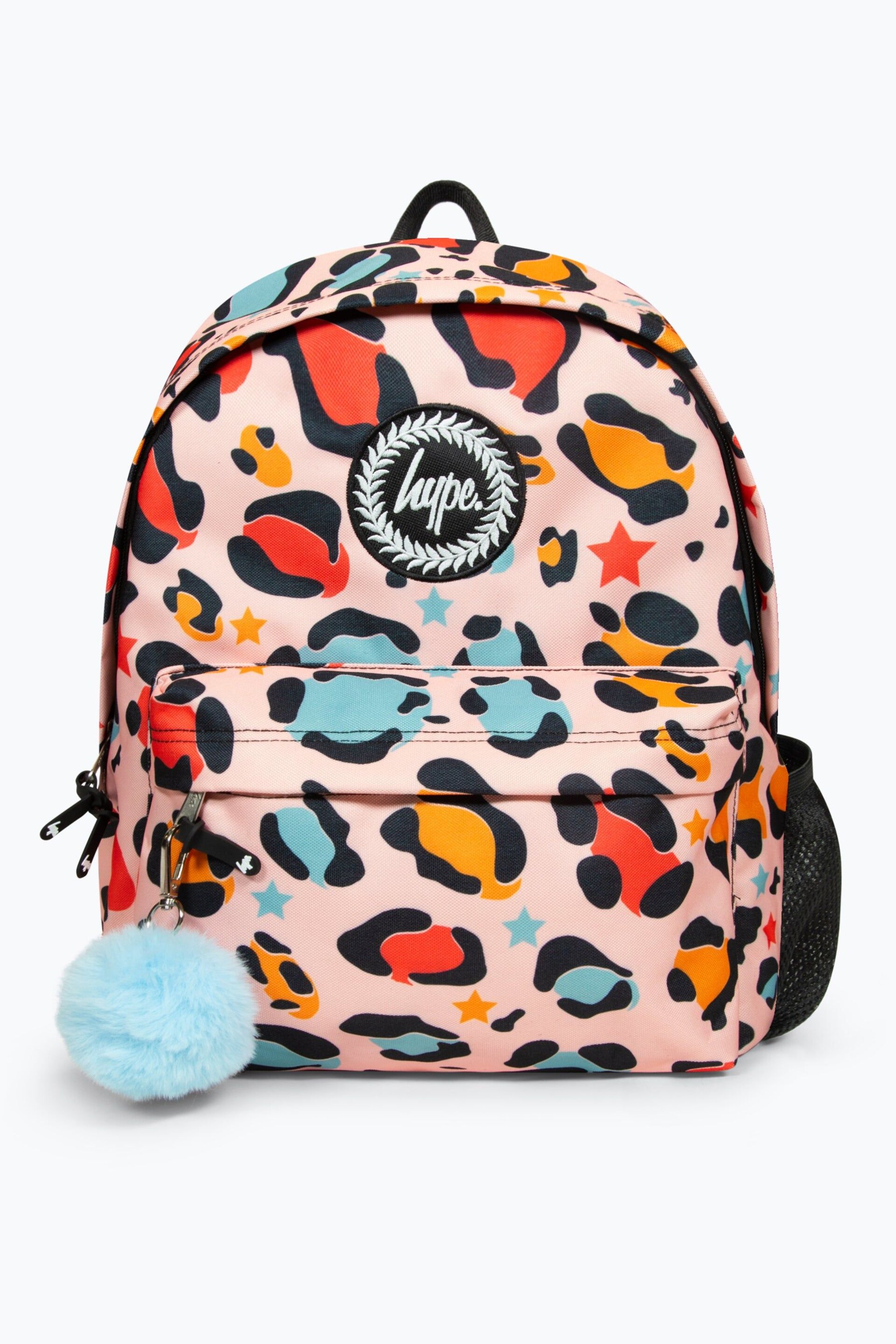 Hype. Peach Star Leopard Badge Backpack - Image 2 of 8