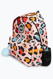 Hype. Peach Star Leopard Badge Backpack - Image 4 of 8