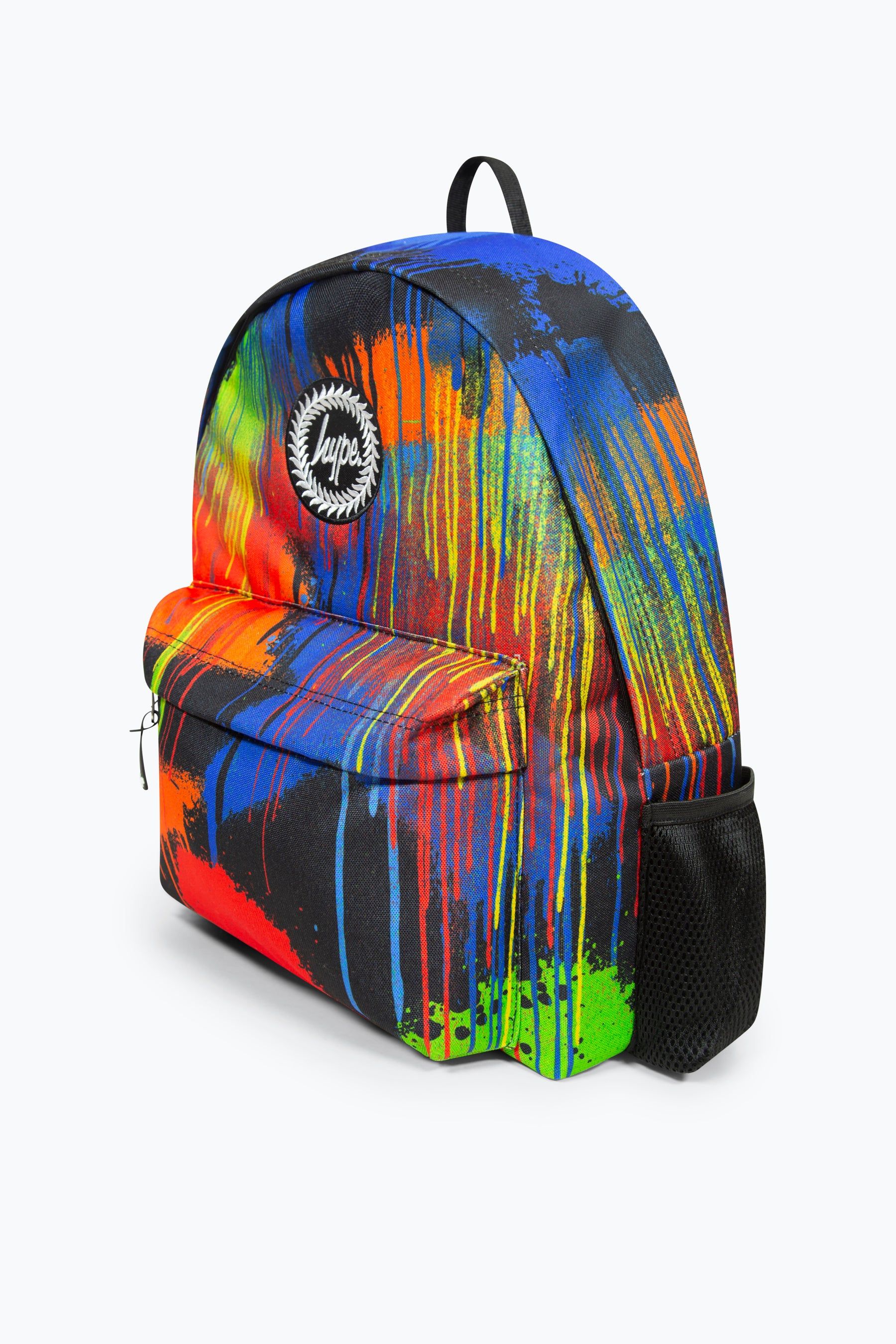 Hype Unisex Spray Paint Badge Black Backpack