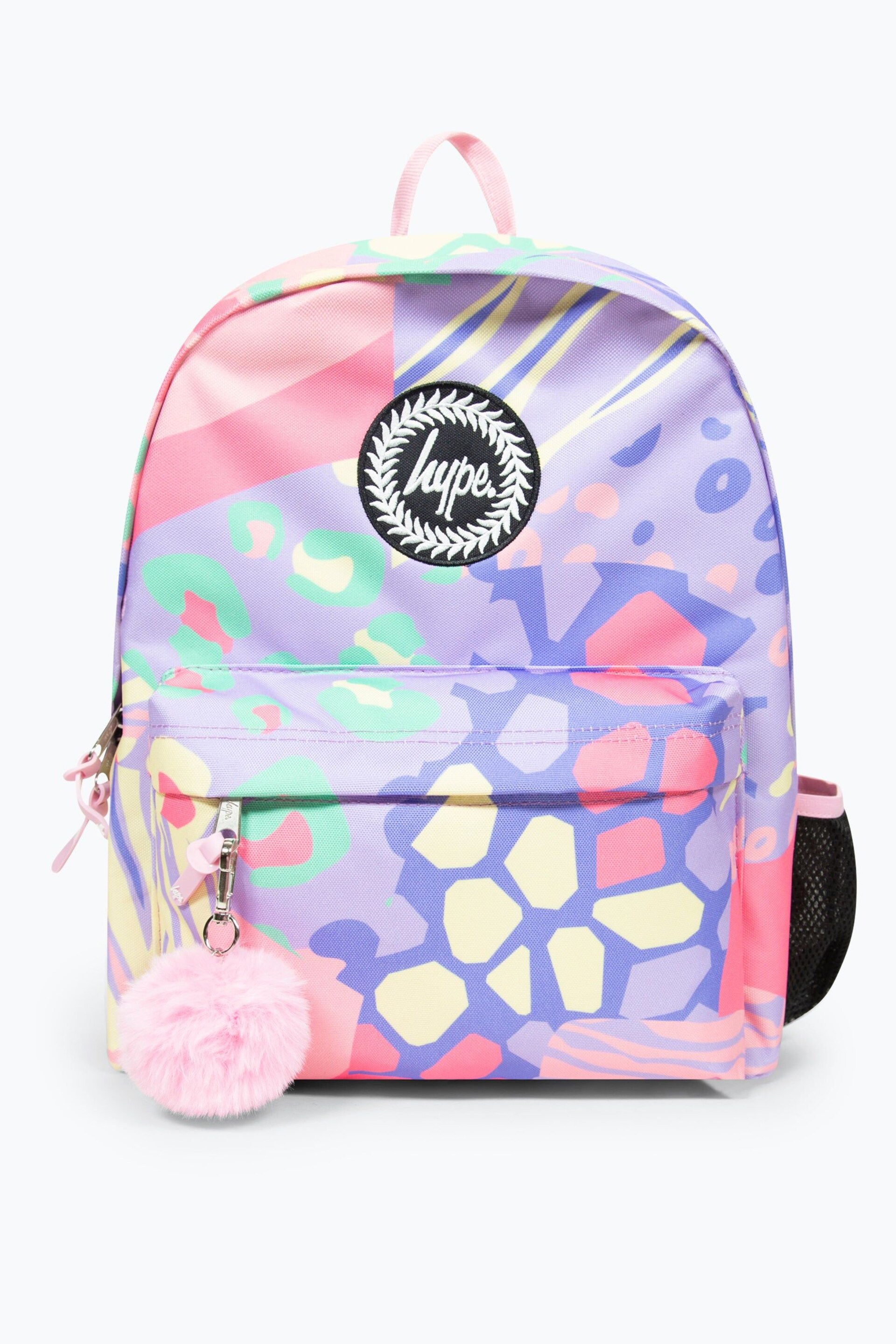 Hype. Multi Pastel Prints Badge Backpack - Image 1 of 11