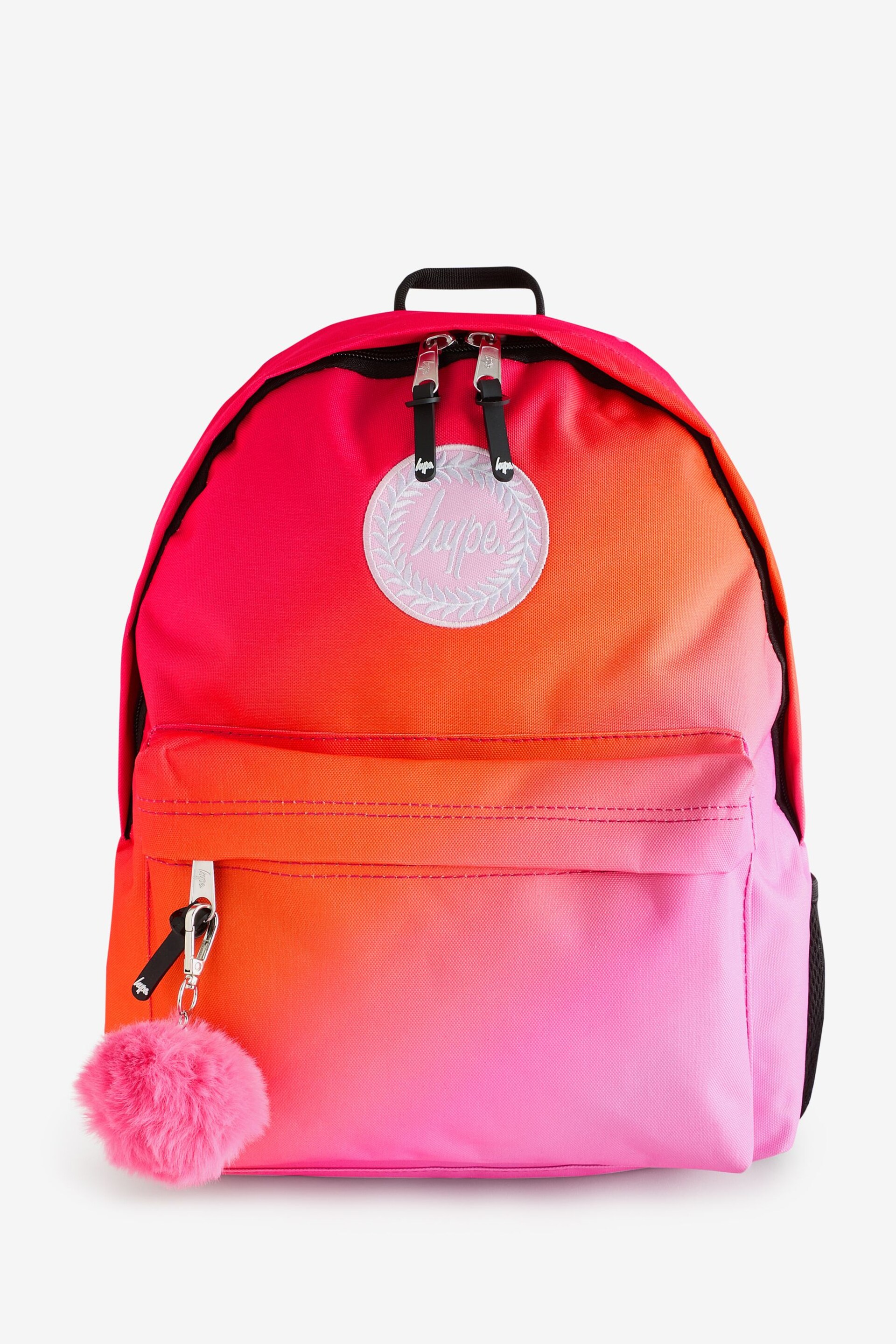 Hype. Unisex Pink Multi Gradient Badge Backpack - Image 1 of 13