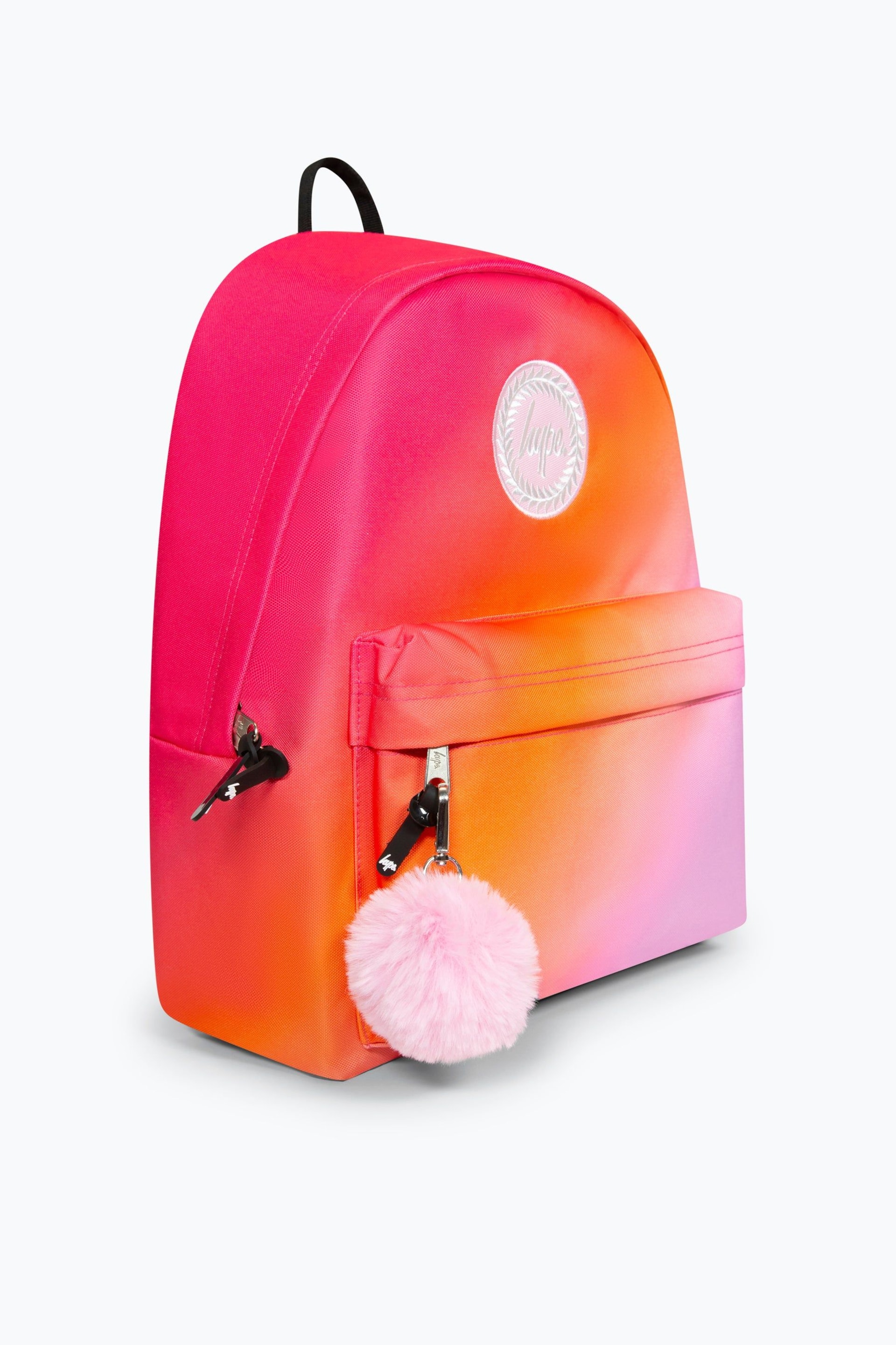 Hype. Unisex Pink Multi Gradient Badge Backpack - Image 2 of 13