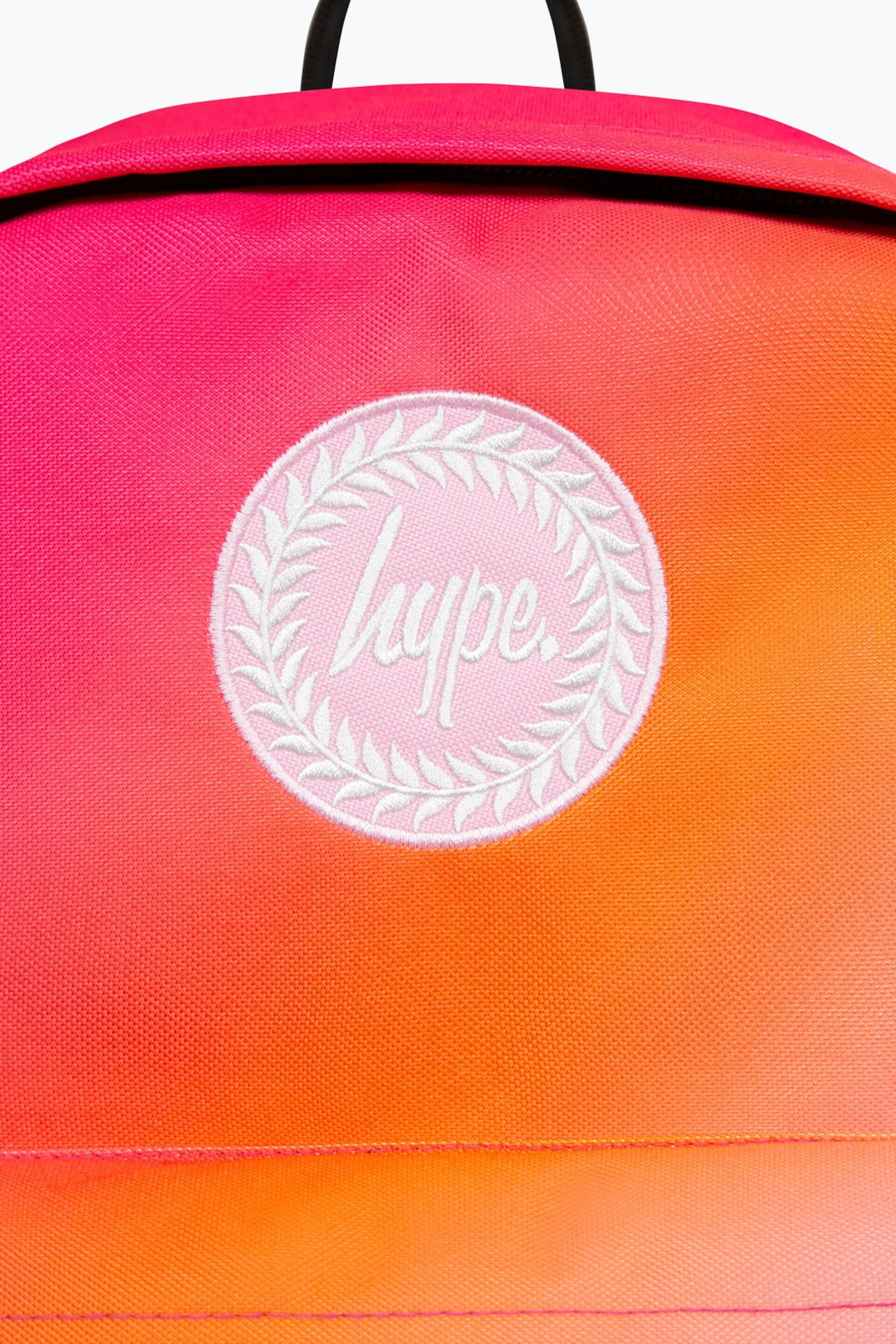 Hype. Unisex Pink Multi Gradient Badge Backpack - Image 6 of 13