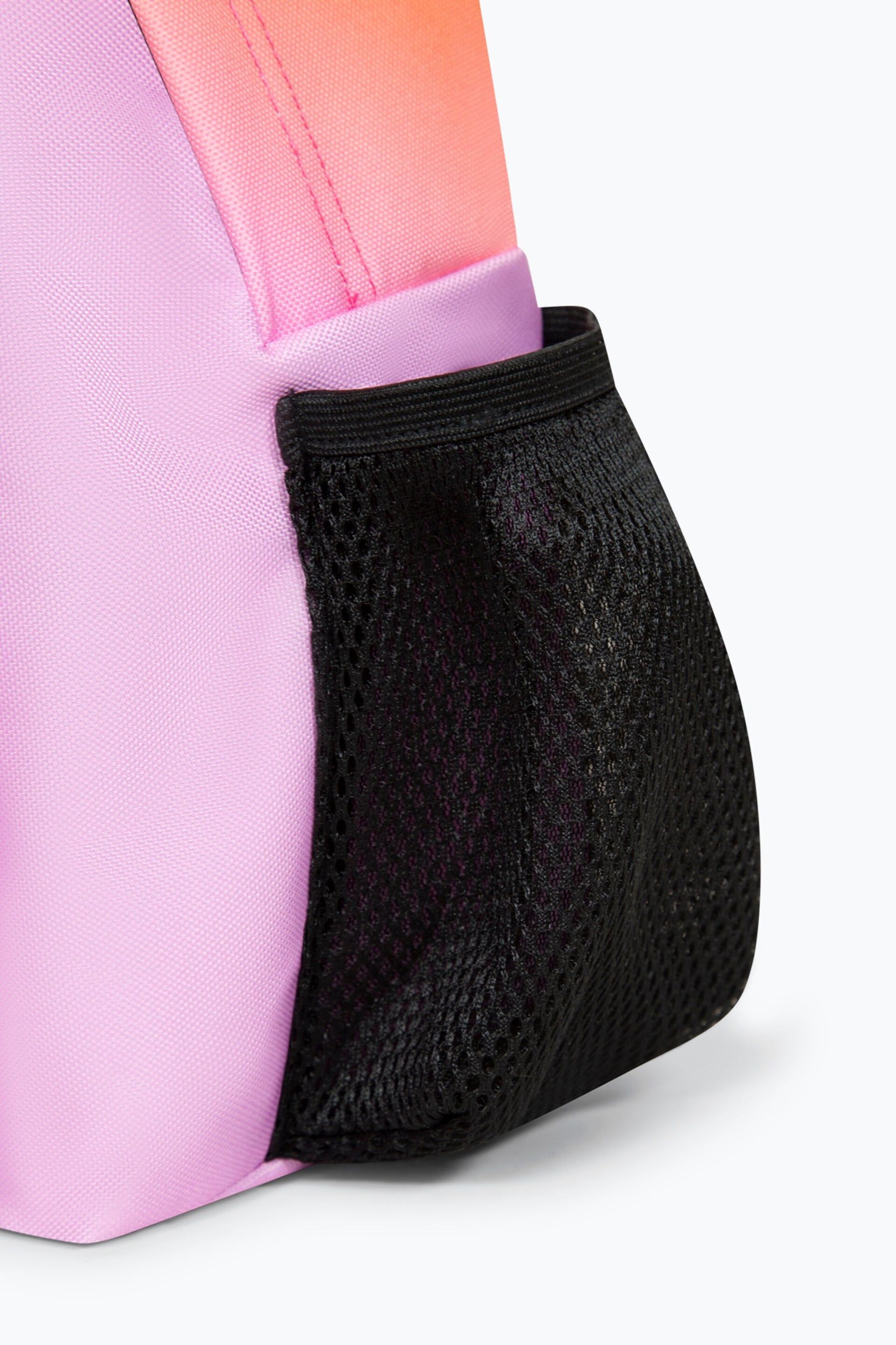 Hype. Unisex Pink Multi Gradient Badge Backpack - Image 9 of 13