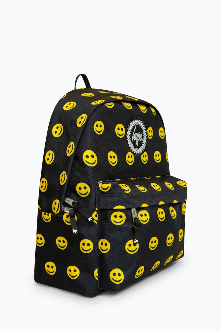 Hype. Unisex Smile Face Black Backpack - Image 2 of 10