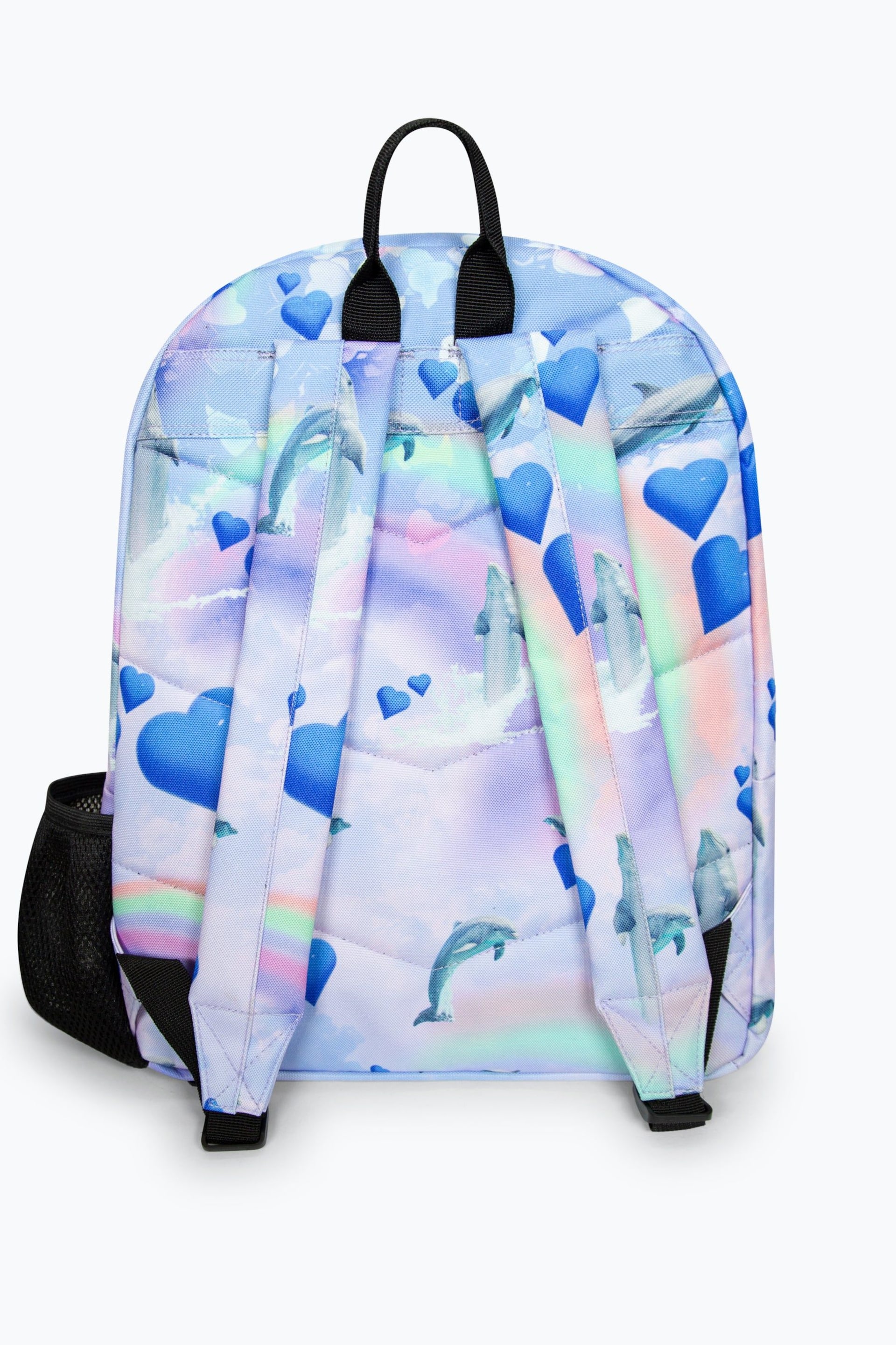Hype. Multi Rainbow Dolphins Badge Backpack - Image 2 of 11