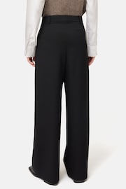 Jigsaw Black Wide Leg Kemp Wool Trousers - Image 2 of 5