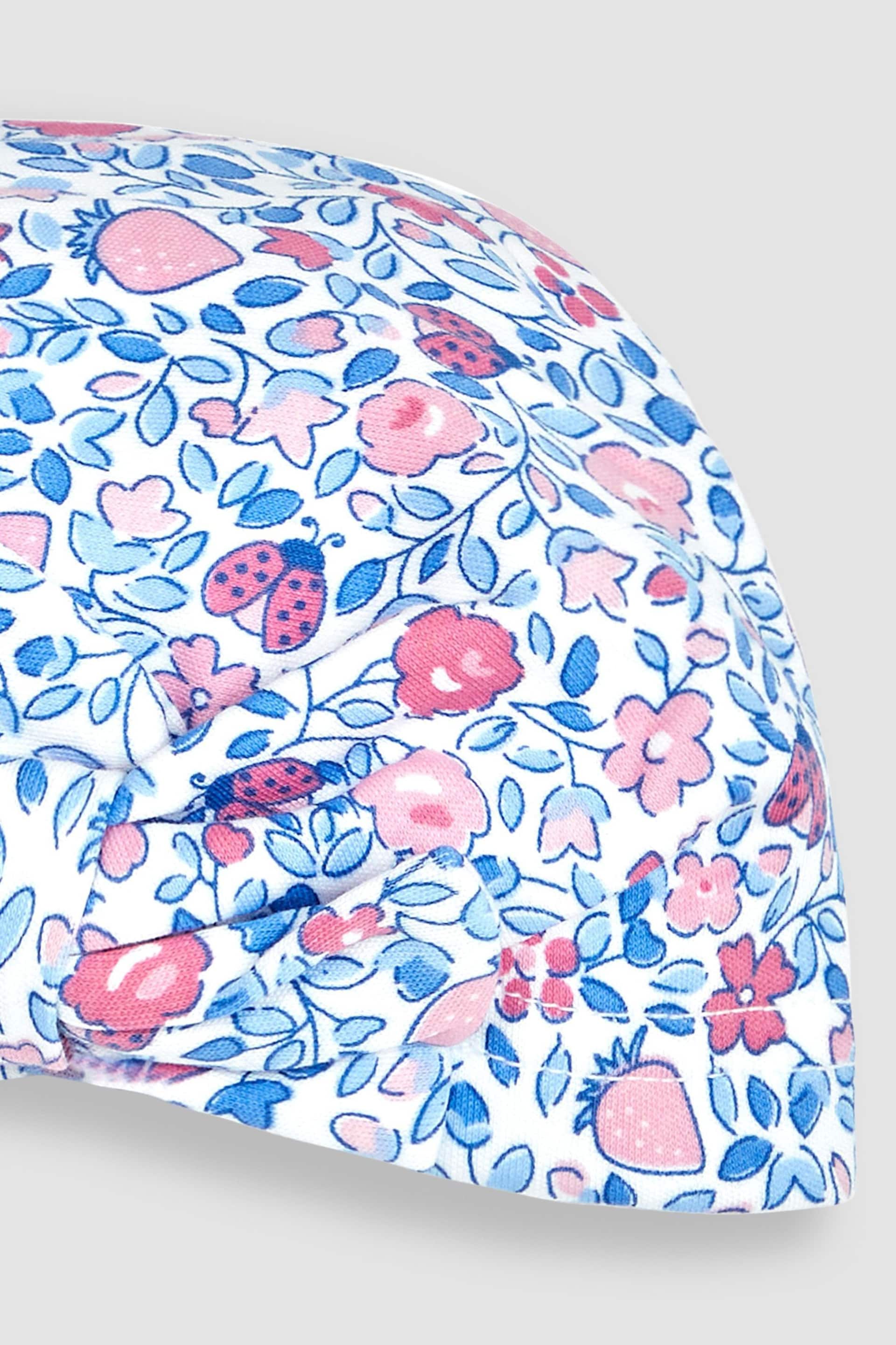 JoJo Maman Bébé Pink Ladybird Floral Print Turban - Image 2 of 3
