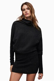 AllSaints Black Ridley Sparkle Dress - Image 1 of 6