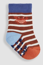 JoJo Maman Bébé Orange 3-Pack Crab Socks - Image 3 of 4