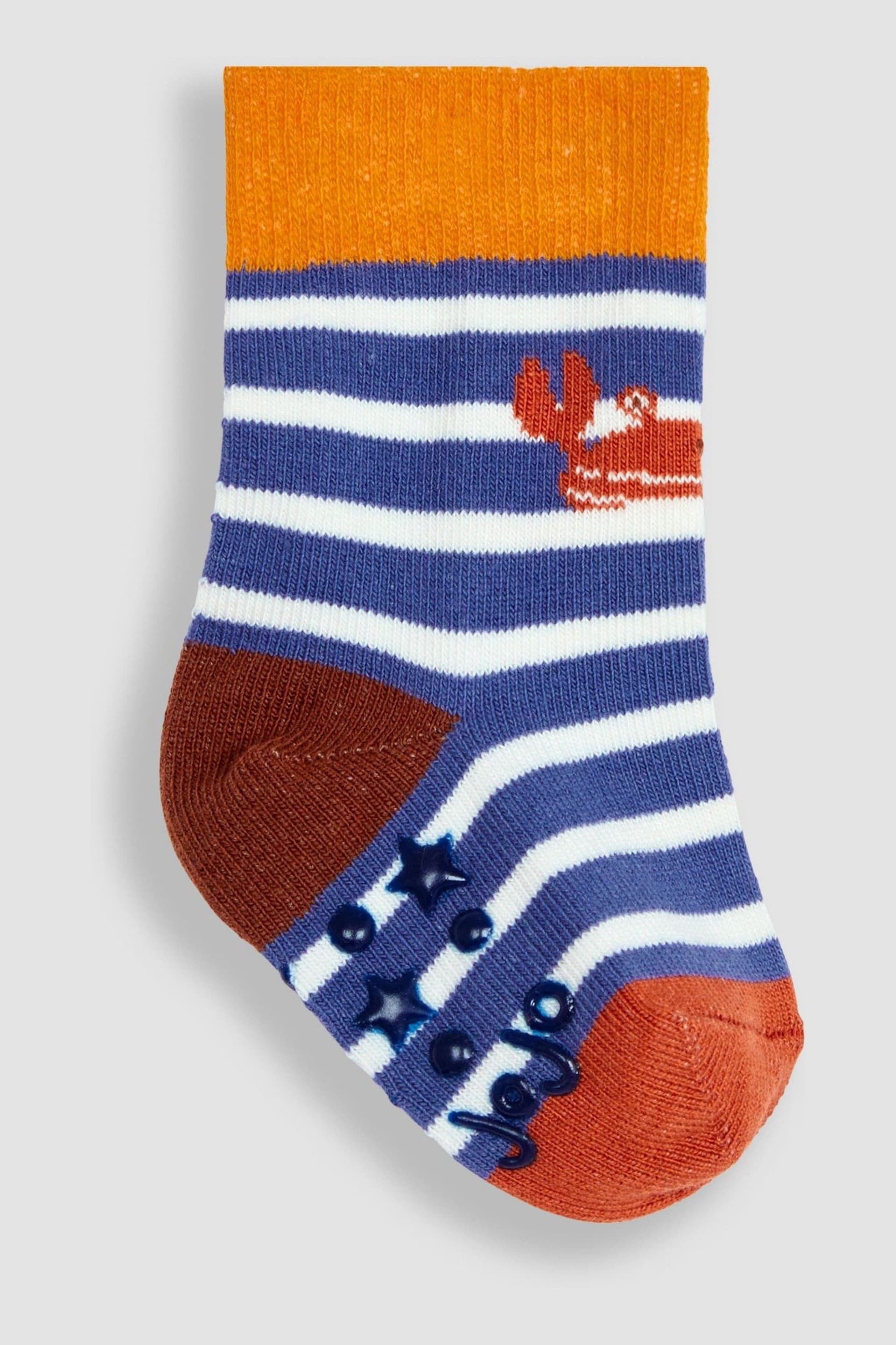 JoJo Maman Bébé Orange 3-Pack Crab Socks - Image 4 of 4