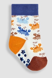 JoJo Maman Bébé Orange 3-Pack Crab Socks - Image 5 of 5