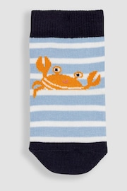 JoJo Maman Bébé Navy Blue 3-Pack Nautical Socks - Image 2 of 4