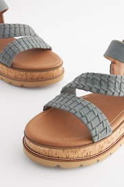 Blue Forever Comfort® Leather Cork Flatform Sandals - Image 6 of 7