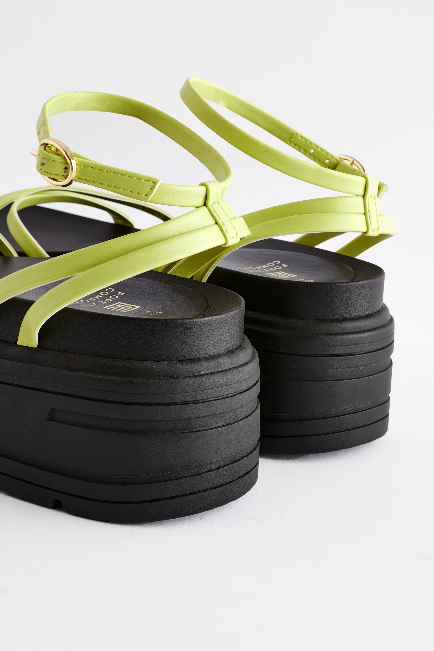 Lime green platform sandals outlet