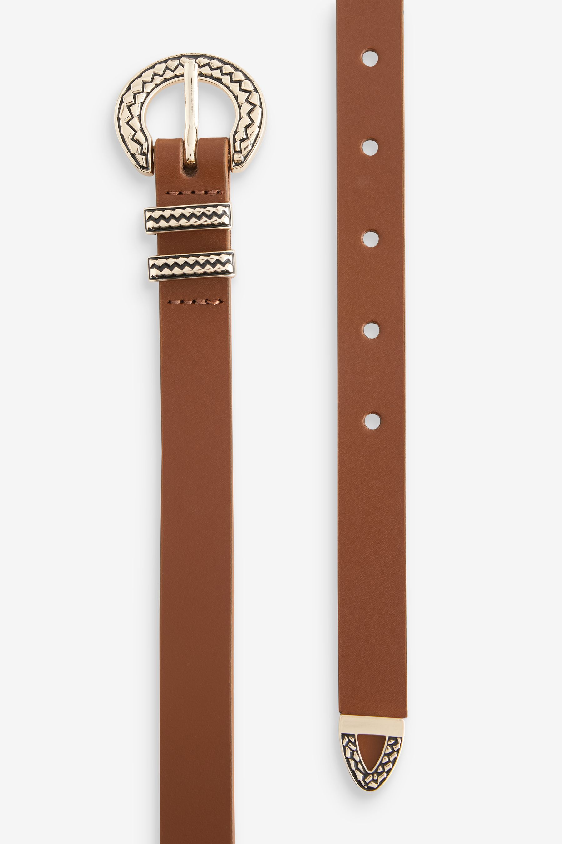 Skinny tan belt on sale