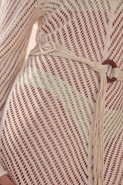 Natural Shell Detail Macrame Regular Belt - Image 4 of 7