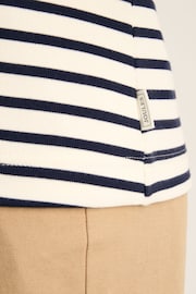 Joules Harbour Cream & Navy Striped Jersey Vest - Image 6 of 7