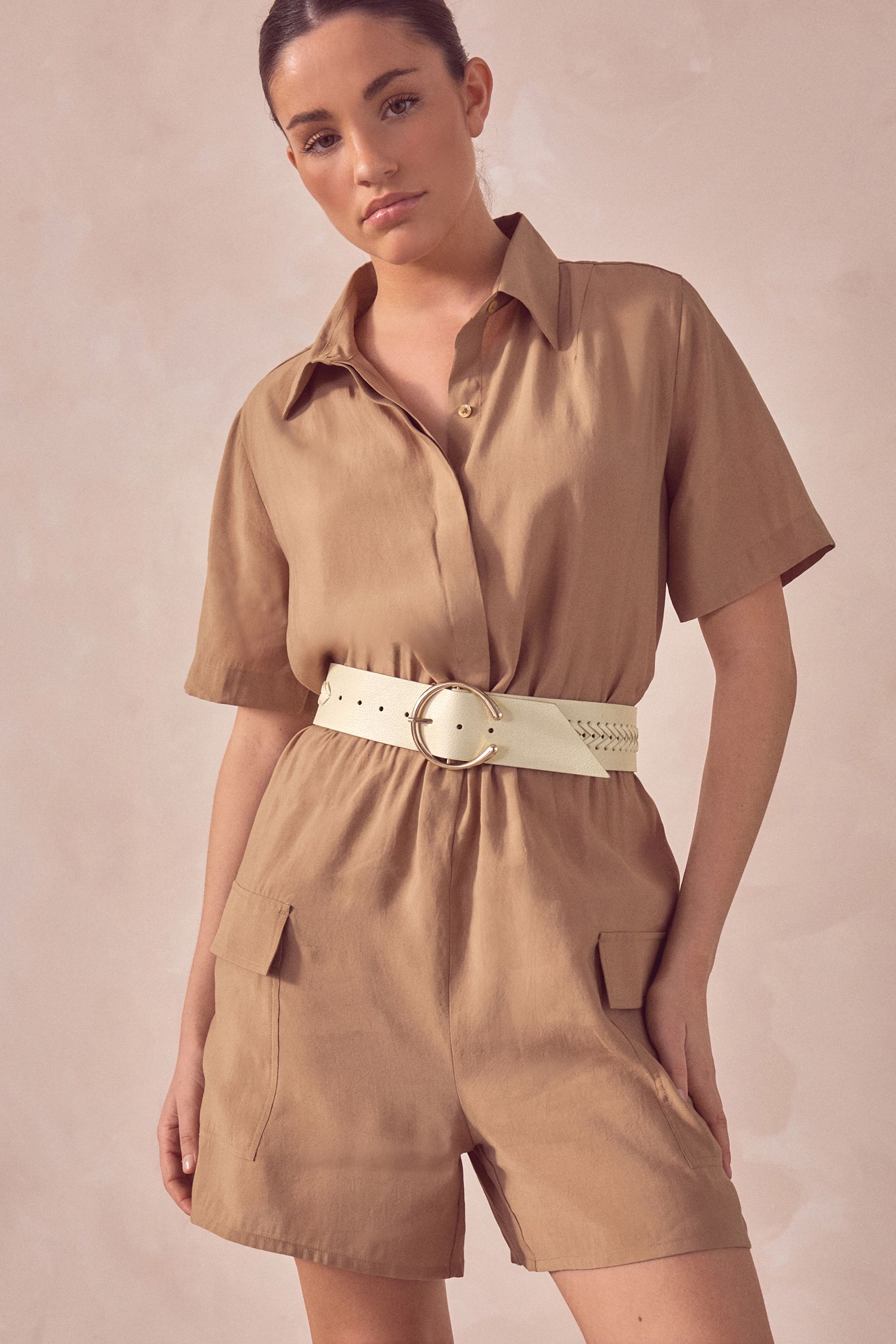 Buy Bone Plait Detail Wide Belt from the Next UK online shop