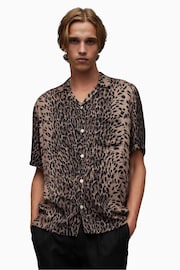 AllSaints Brown Leoza Shirt - Image 1 of 7