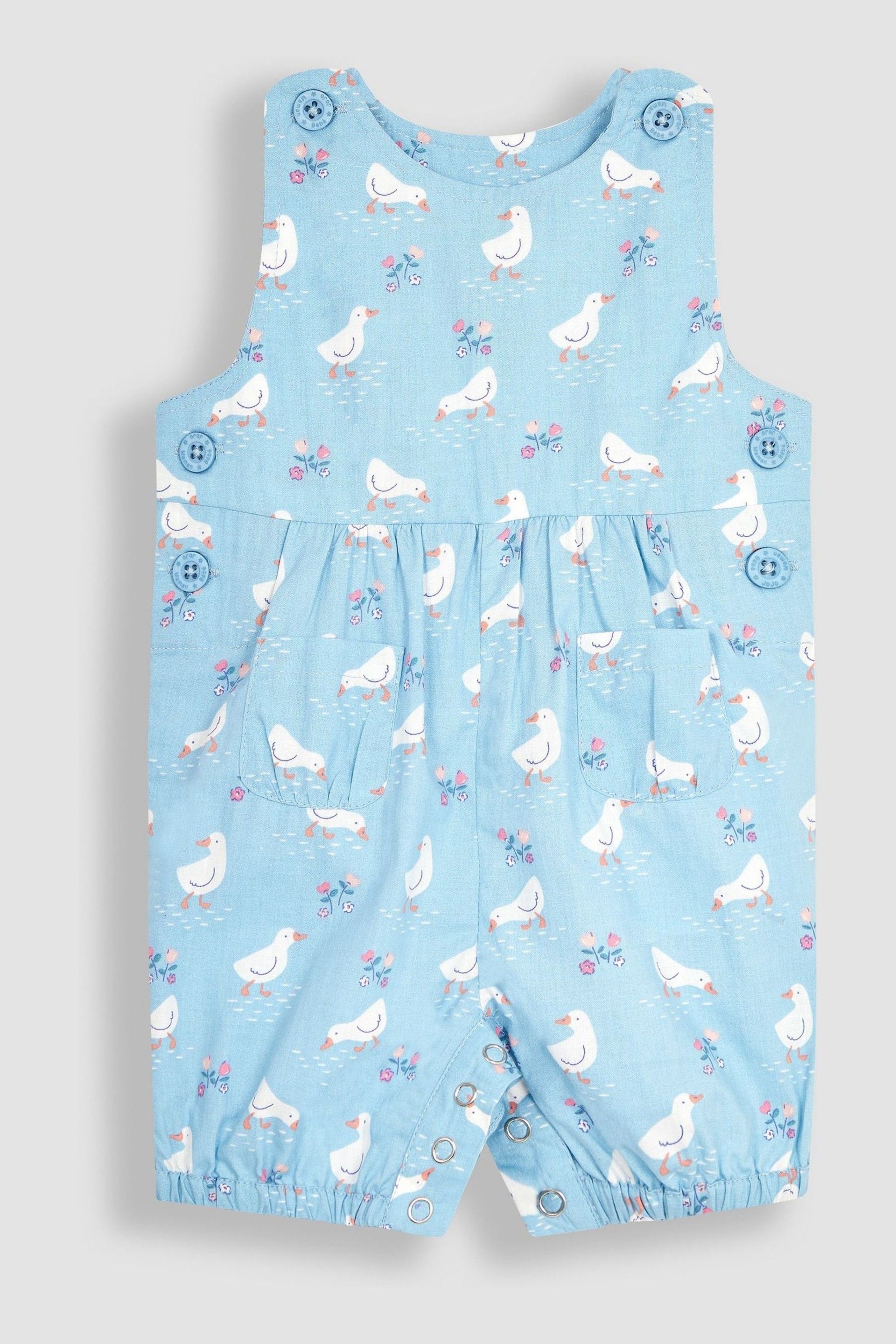 JoJo Maman Bébé Blue Duck Dungarees - Image 1 of 3