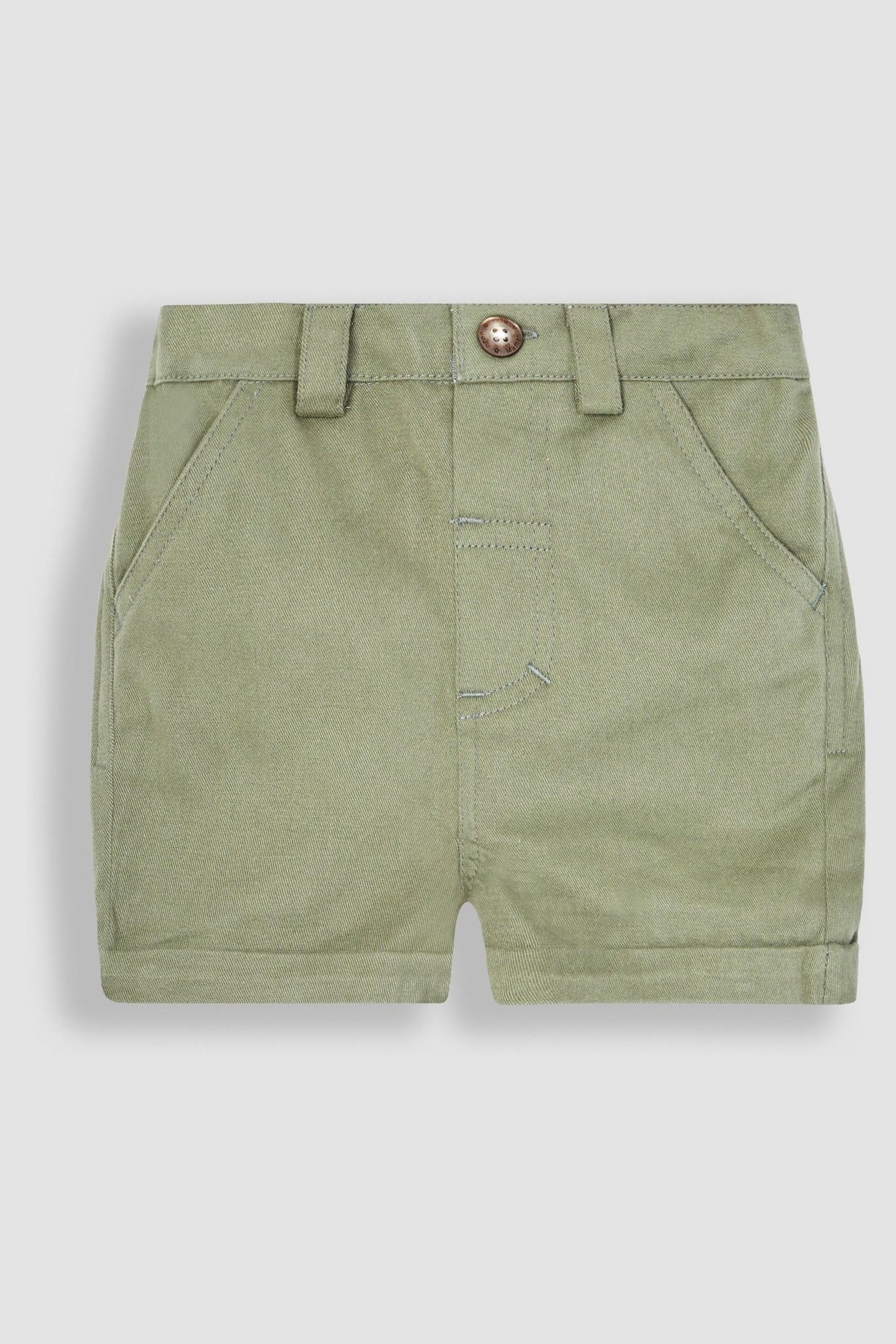 JoJo Maman Bébé Khaki Green Twill Chino Shorts - Image 1 of 3