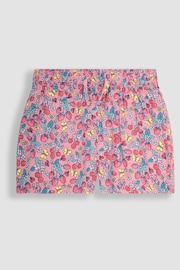 JoJo Maman Bébé Pink Strawberry Garden Floral & Green 2-Pack Pretty Shorts - Image 2 of 4