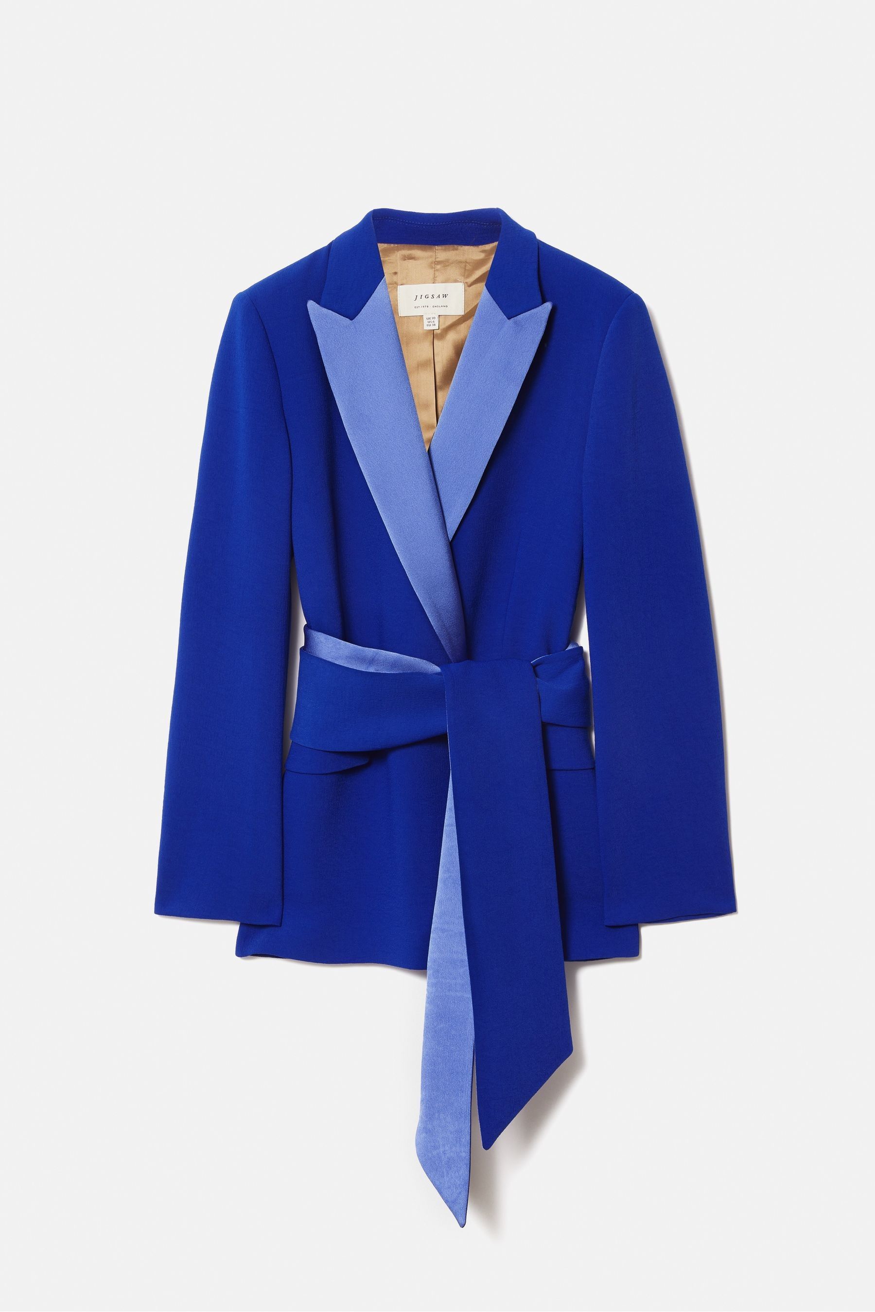 Buy Jigsaw Blue Belted Tuxedo Jacket from Next United Arab Emirates