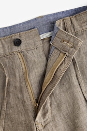 Neutral 100% Linen Drawstring Trousers - Image 7 of 7