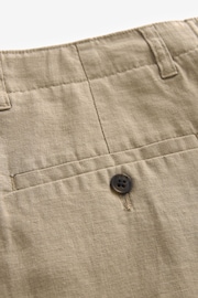 Stone Natural Linen Viscose Drawstring Trousers - Image 9 of 10