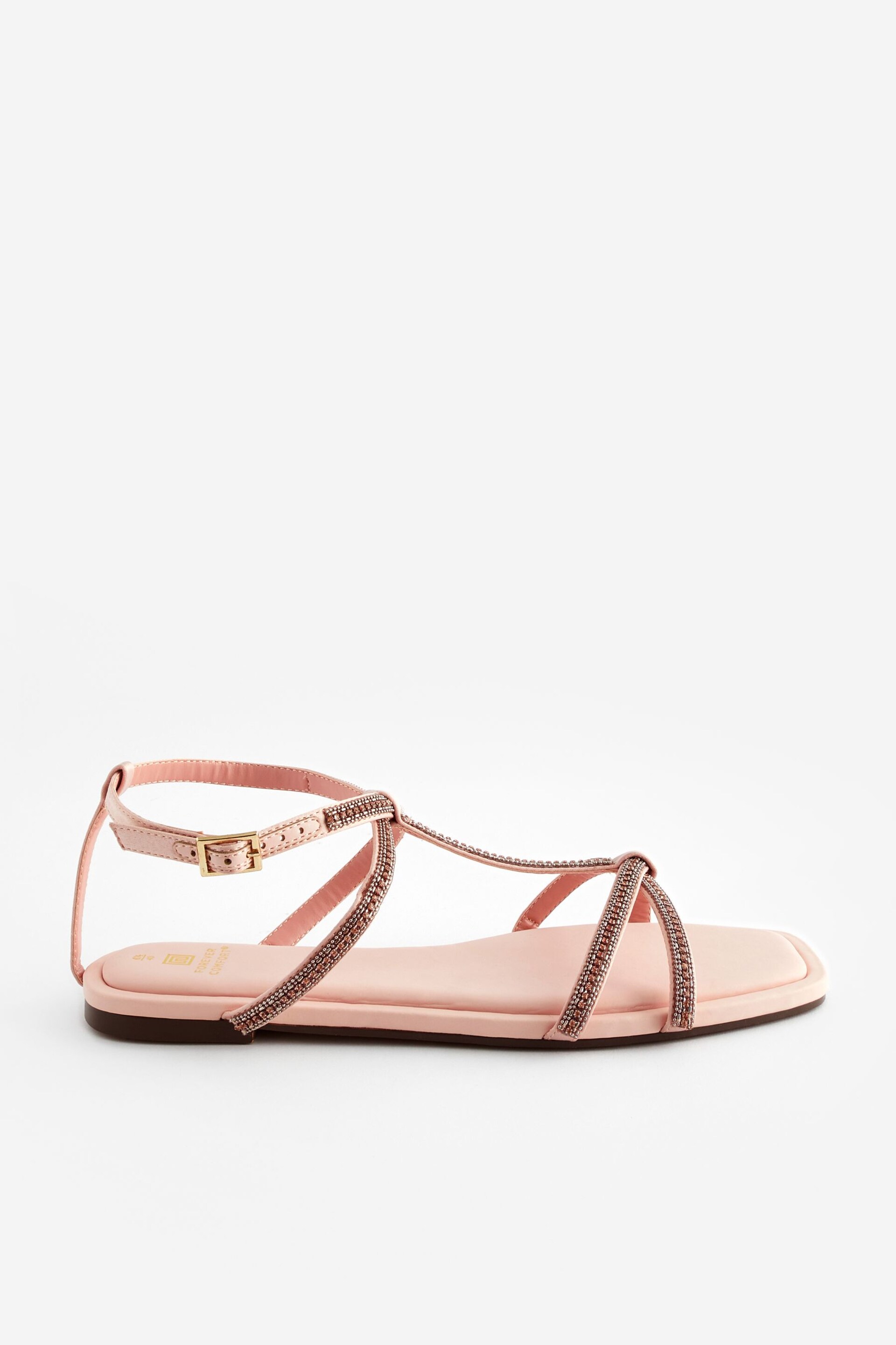 Pale Pink Forever Comfort® Embellished Strappy Sandals - Image 2 of 6