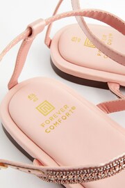 Pale Pink Forever Comfort® Embellished Strappy Sandals - Image 5 of 6