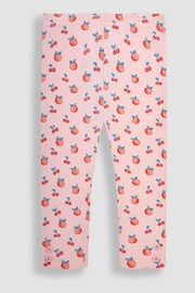 JoJo Maman Bébé Pink Peach & Blue 2-Pack Leggings - Image 3 of 8