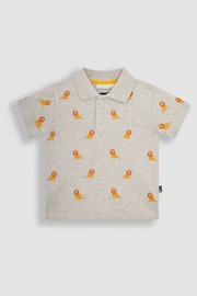 JoJo Maman Bébé Natural Lion Embroidered Polo Shirt - Image 1 of 3