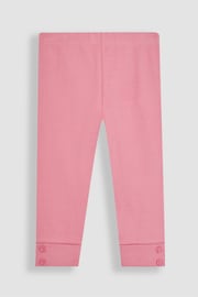 JoJo Maman Bébé Duck Egg Blue & Coral Pink 2-Pack Rib Leggings - Image 2 of 6