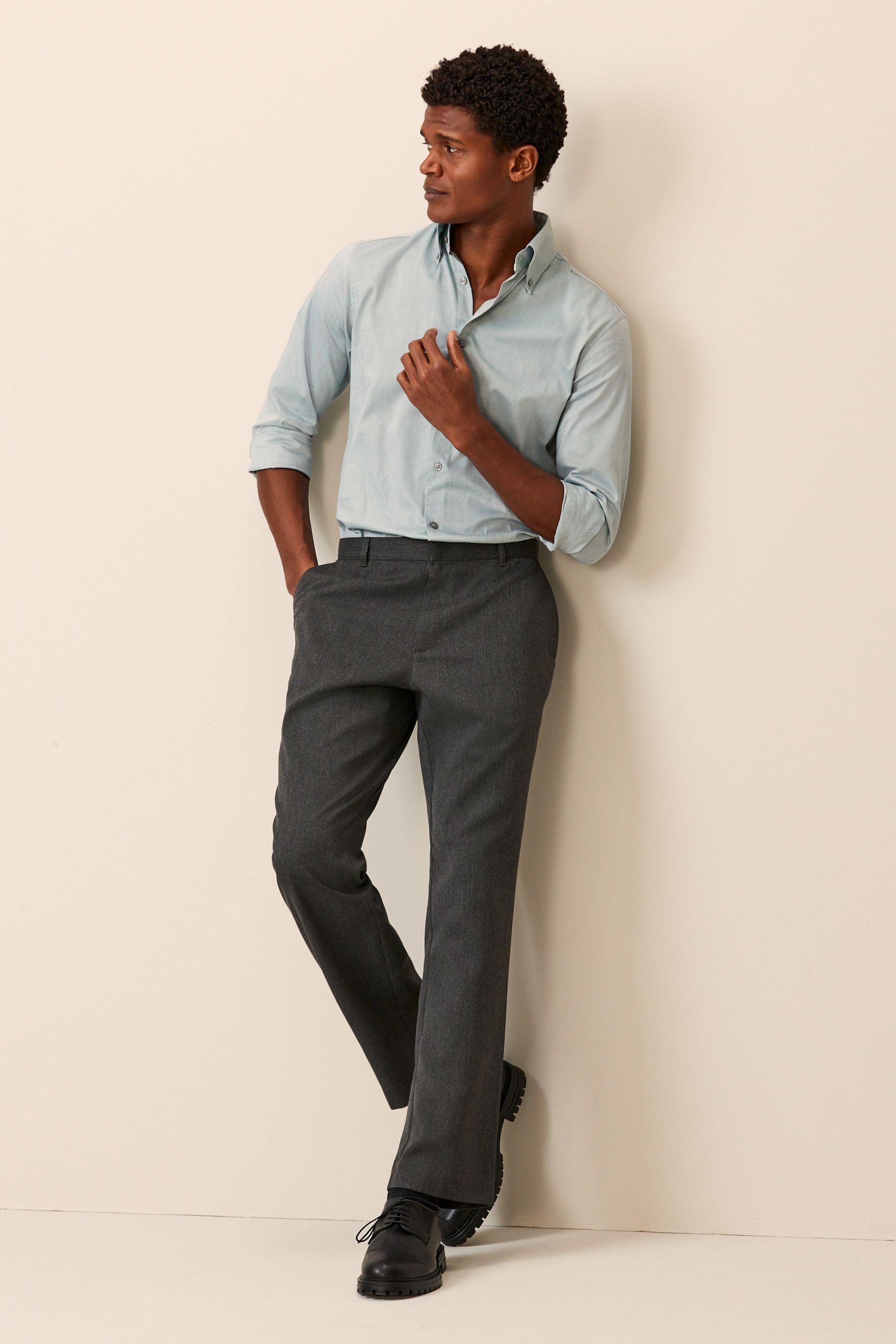 Smart casual grey trousers shop