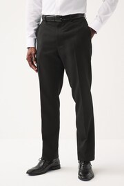 Black Plain Front Smart Trousers - Image 1 of 8