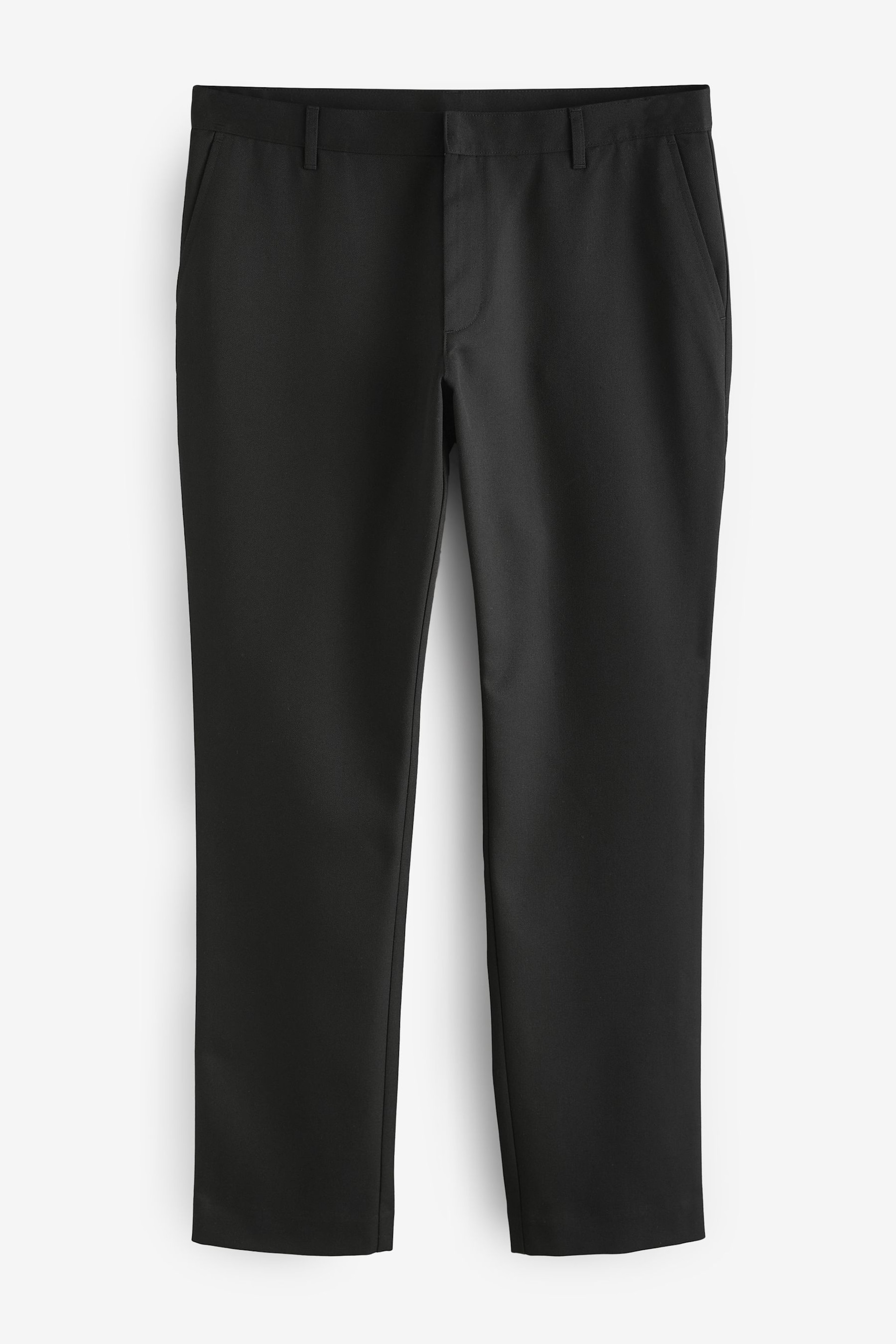 Black Slim Plain Front Smart Trousers - Image 6 of 9