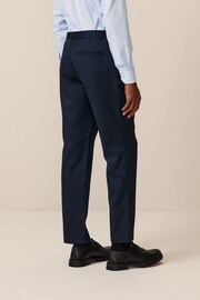 Navy Plain Front Smart Trousers - Image 3 of 6