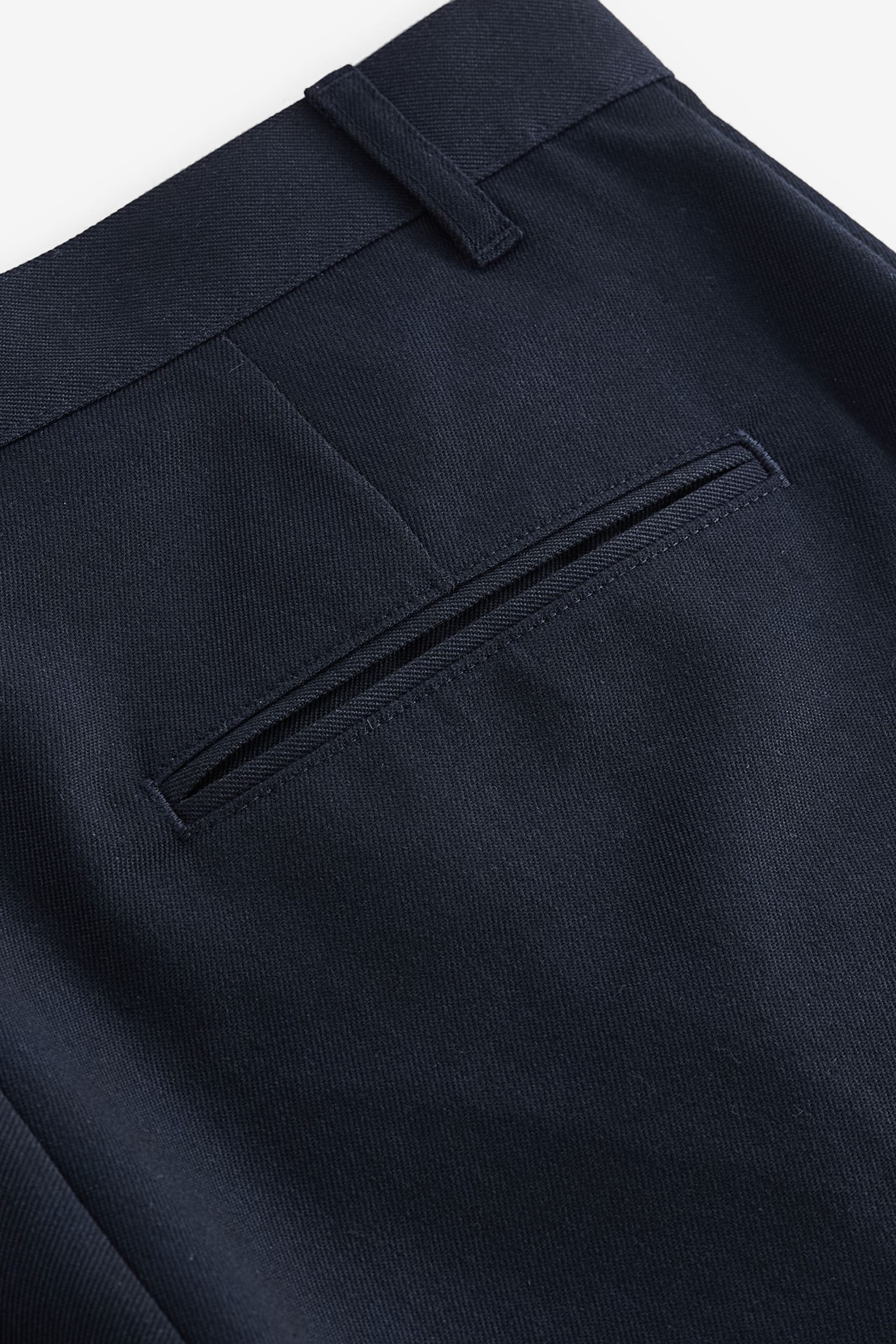Navy Slim Plain Front Smart Trousers - Image 8 of 9