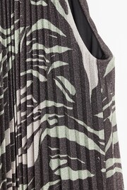 Oliver Bonas Black Sparkle Stripe Halter Neck Mini Dress - Image 7 of 8